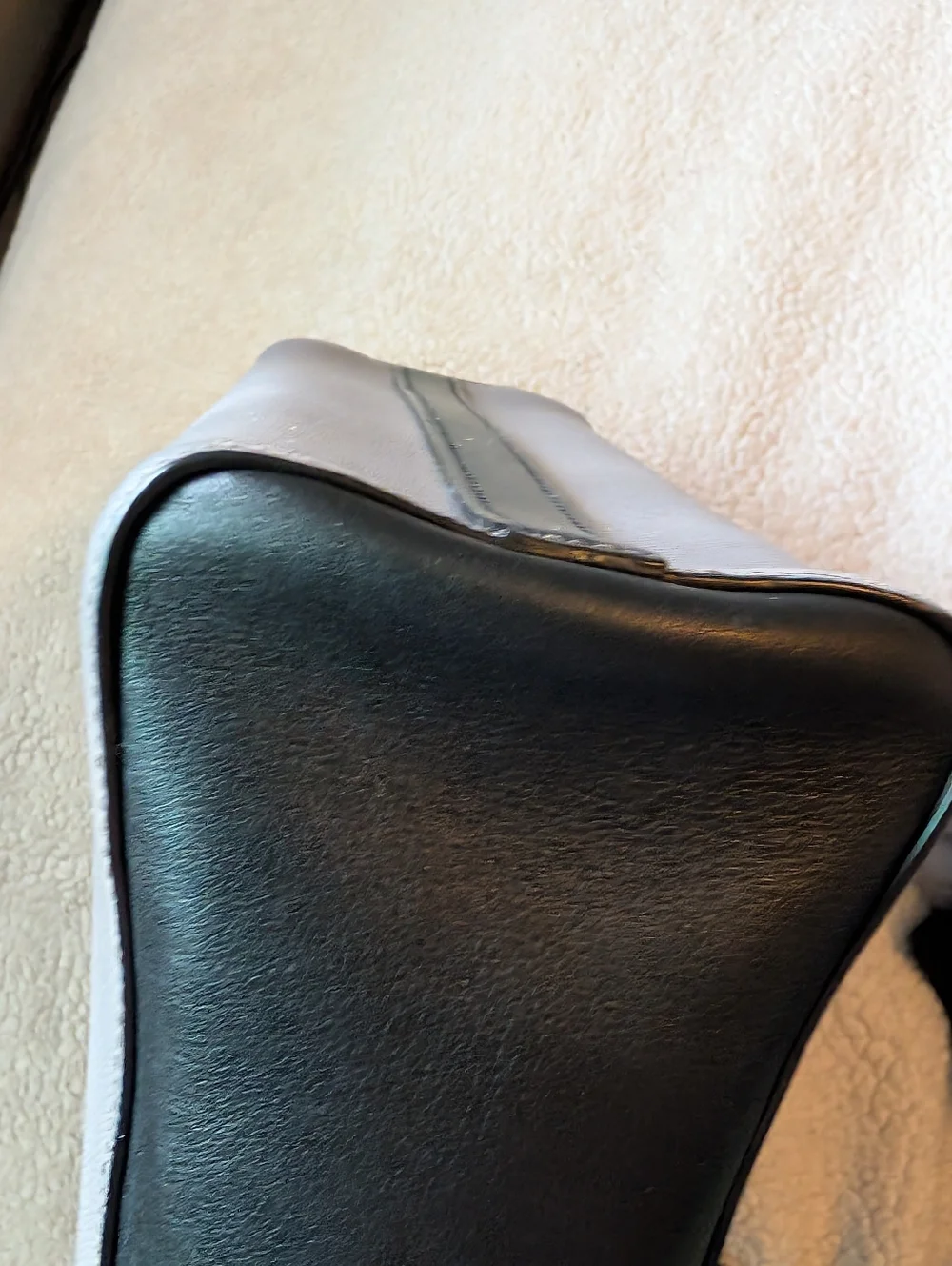 Prada Saffiano Leather Grey/Black Top Handle Tote Rehab Project Bag As Is! - Picture 3 of 16